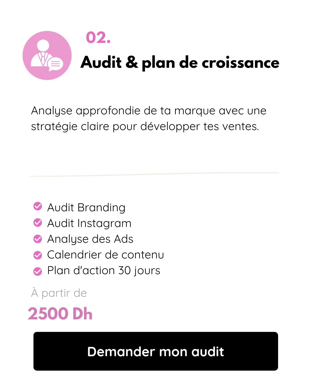 Audit & plan de croissance